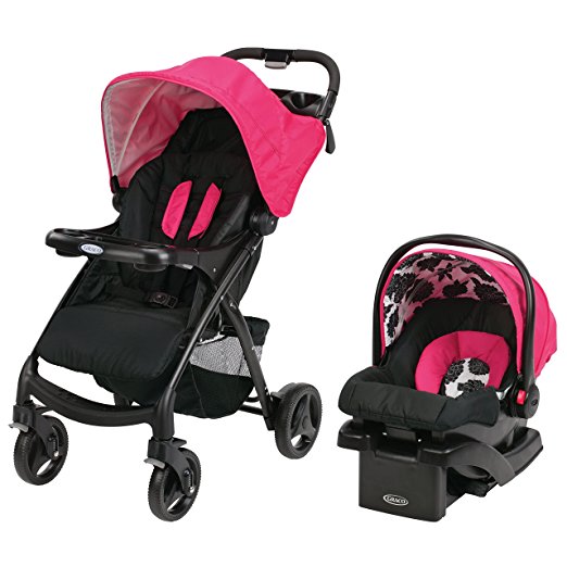 Graco Verb Click Connect Travel System, Azalea