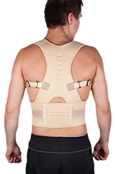 FiNeWaY@ LIVIVO Magnetic Posture Corrector Back Brace Posture Support Lumbar Problems Good Proper Support Help Relieve Problems Related To Bad Posture 43cm Height