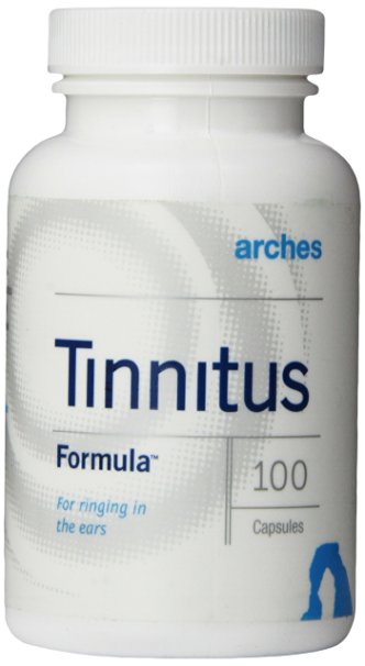 Arches Tinnitus Formula - Now with Ginkgo Max 26/7 - Natural Tinnitus Treatment for Relief From Ringing Ears - 100 Count Bottle - 25 Day Supply