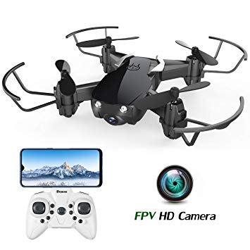 Mini Drone with Camera for Kids and Adults, EACHINE E61HW WiFi FPV Quadcopter with HD Camera Selfie Pocket Nano Drone for Beginner RTF - Altitude Hold Mode, One Key Take Off/Landing, APP Control