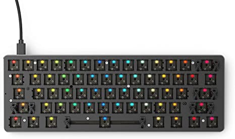 Glorious PC Gaming Race GMMK Modular Mechanical Gaming Keyboard - Barebone Edition - Compact 60% Size (DIY Assembly Required) - RGB LED Backlit, Hot Swap Switches (Customizable)