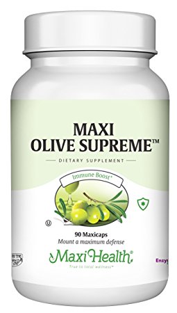 Maxi Health Olive Supreme - Olive Leaf Extract Supplement- Immune Booster - 90 Capsules - Kosher