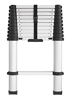 Cosco 20311T1ASE Smartclose Telescoping Aluminum Ladder, (300-Pound Capacity, 10.5 ft. ladder with 14 ft. Max Reach)