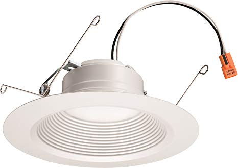 Lithonia Lighting 5/6 Inch White Retrofit LED Recessed Downlight, 12W Dimmable with 3500K Bright White, 825 Lumens