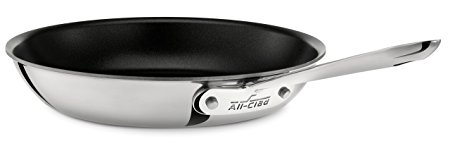 All-Clad 4110 NS R2 Stainless Steel Tri-Ply Bonded Dishwasher Safe PFOA-free Non-Stick Fry Pan / Cookware, 10-Inch, Silver