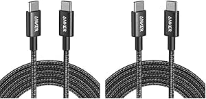 Anker USB C Cable 100W 10ft, USB C to USB C Cable USB 2.0, Type C Charging Cable Fast Charge, Compatible with iPhone 15/15 pro, MacBook, iPad, Samsung Galaxy S23, for Home and Daily Use (Pack of 2)