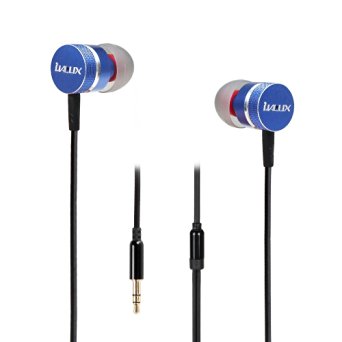 i.VALUX Hybrid 10mm Dynamic Balanced Armature (BA) Dual-Driver In Ear Monitors IEMS Headphones Earphones Earbuds Headset, Blue & Black