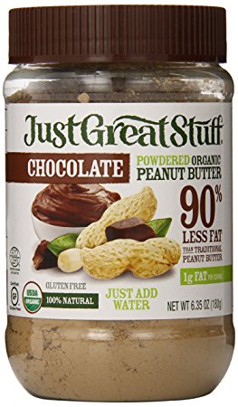 Just Great Stuff Powdered Organic Peanut Butter, Chocolate, 6.35 Ounce