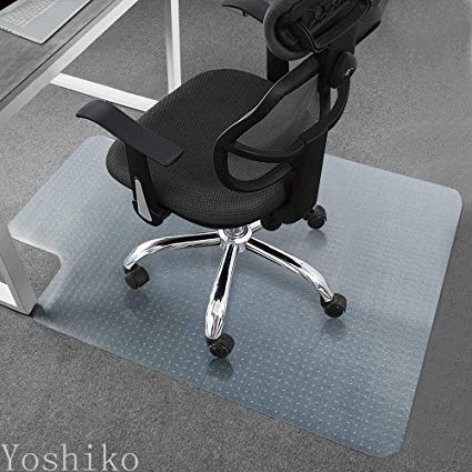 Heavy Duty Carpet Chair Mat Thick and Sturdy Transparent Chair mat for Low Pile Carpets Size 36" X 48" with Lip