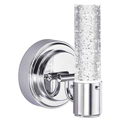 Westinghouse Lighting 6307600 Cava One-Light LED Indoor Wall Fixture, Chrome Finish with Bubble Glass, 1