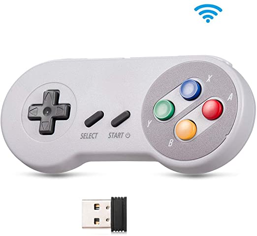 2.4GHz Wireless USB Controller for NES Retro Gaming,kiwitatá Rechargeable SNES Classic PC Game Pad Controller with USB Receiver for Windows PC MAC,Raspberry PI