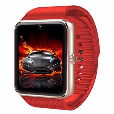CNPGD [U.S. Warranty] All-in-1 Smartwatch and Watch Cell Phone Red