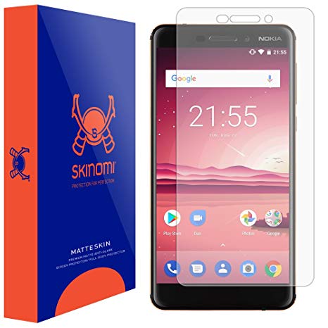 Nokia 6 (2018) Screen Protector, Skinomi MatteSkin Full Coverage Screen Protector for Nokia 6 (2018) Anti-Glare and Bubble-Free Shield