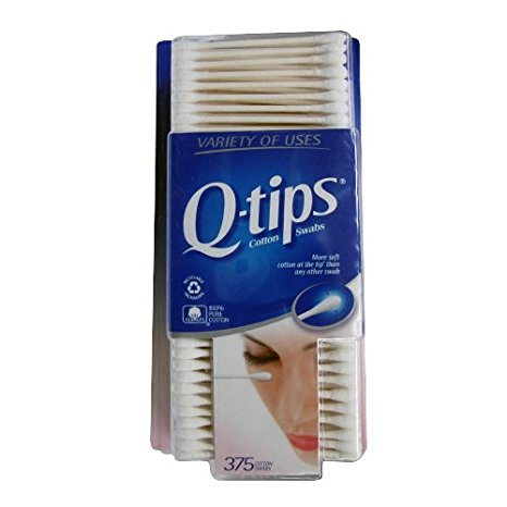Q-Tips Cotton Swabs 375 Count (2 Pack)