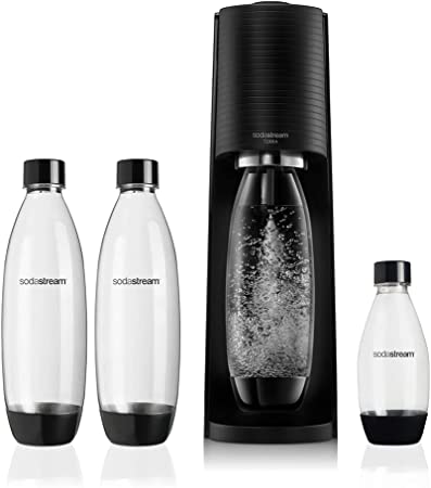 SodaStream Terra Megapack Water Carbonator To Turn Water Into Sparkling Water, 28.8 X 19.5 X 43.6, Black