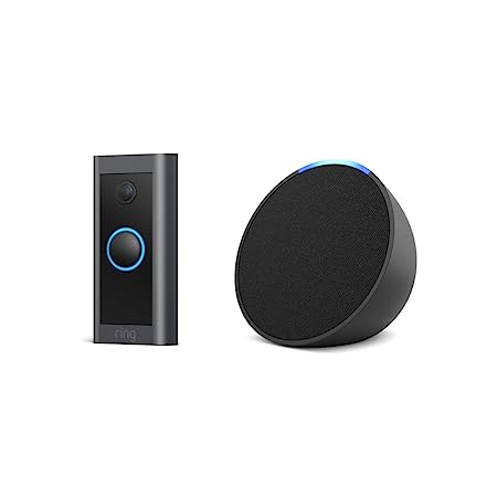 Ring Video Doorbell Wired bundle with Echo Pop