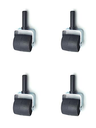 GTU Furniture Bed Frame Replacement Caster Wheels/Rug Rollers with Socket Inserts Cups (4)