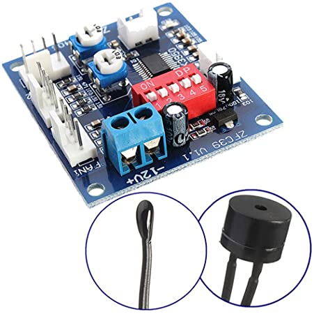 HiLetgo DC 12V 5A PWM PC CPU Fan Temperature Control Speed Controller Board Speed Controller Temperature Probe Buzzle