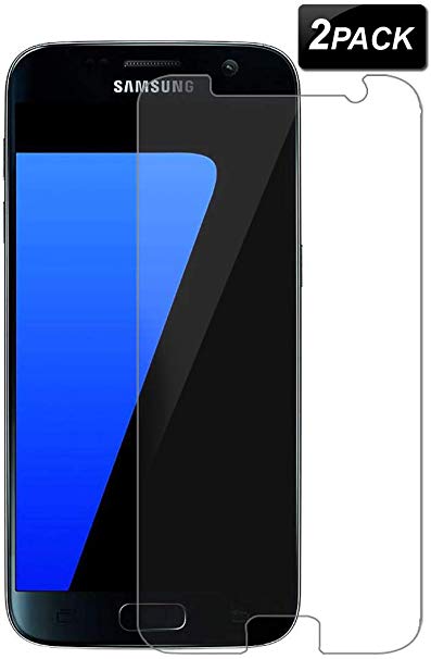 (2Pack) ilovepo Samsung Galaxy S7 Screen Protector,Tempered Glass Screen Protector for Galaxy S7[HD-Clear][0.26mm][Anti-Glare][Anti-Scratch][Bubble-Free]