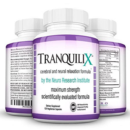 TranquiliX Anti-Anxiety Mood Support | Soothe Panic Attacks | Fast Anxiety Relief and Sleep Aid | Relaxation and Stress Reduction Formula | 5-HTP, GABA, Melatonin, L-Theanine, Magnesium (Pack of 3)