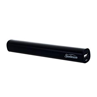 Sunbeam 5200 mAh Power Bank with LED Flashlight - Retail Packaging-Black
