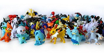 Moddan Pokemon Mini Figures Pikachu Toys Topper, 24-Piece