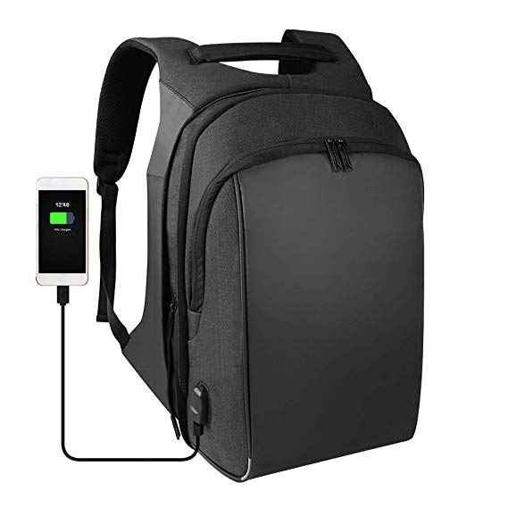 Travel Backpack,21L Carry on Daypack Flight Approved Anti Theft 15.6" Laptop Backpack Expandable with USB Charging Port Luggage Strap, Waterproof Durable Business Computer Bag for Men&Women(Black) …
