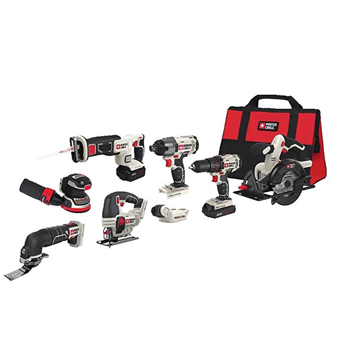 PORTER-CABLE PCCK6118 20V MAX Lithium Ion 8-Tool Combo Kit