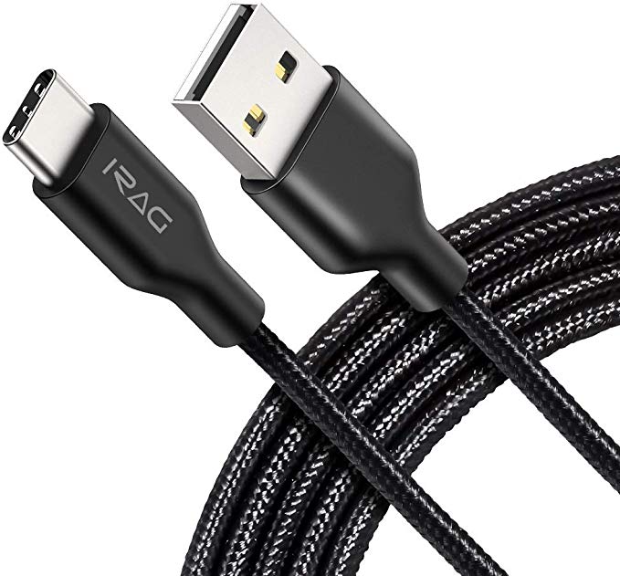 USB C Cable iRAG Charger Cable for Samsung Galaxy A10e A20 A50 Note 10 9 8 S10 S10 Plus S10E S9 S9 Plus S8 S8 Plus - 56k 6 Feet Braided USB Type C to A Fast Charge Charging Cord