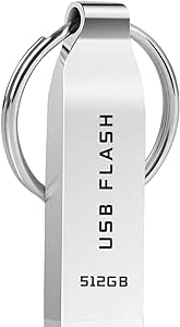 USB Flash Drive 512GB Memory Stick 512GB USB Stick 3.0 Waterproof Thumb Drive with Keychain Suitable for Computer, Windows, PC, Car, Tablet, TV