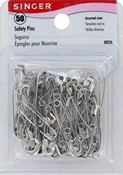 Singer Assorted Safety Pins, Multisize, 50-Count
