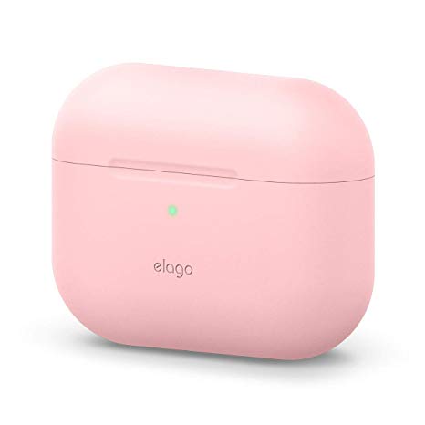 elago Original Case Compatible with Apple AirPods Pro - Protective Silicone Cover, Front LED Visible, Scratch-Resistant [Fit Tested] (Pink)