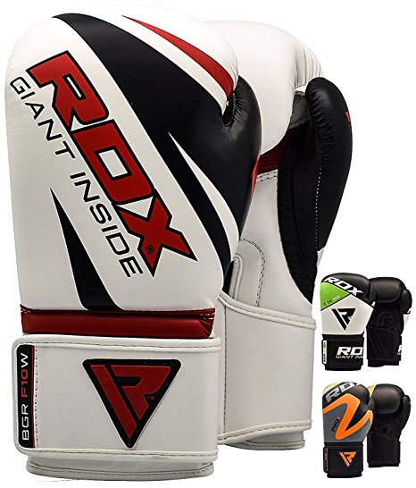 RDX Boxing Gloves Muay Thai Punch Bag Mitts Sparring Punching Maya Hide Leather Training Kickboxing Martial Arts