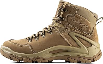 FREE SOLDIER Mens Waterproof Tactical Hiking Boots Combat Work Boots Desert Military Boots