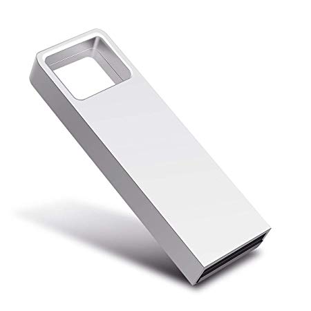 USB Memory Stick, Aonny 32GB Memory Stick, USB Stick USB Drive 3.0 Memory Storage Compatible with Windows Metal (32GB, Silver-D)