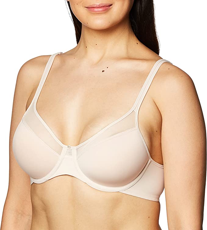 Bali One Smooth U Underwire Bra, Ultra Light Underwire T-Shirt Bra, Convertible Underwire Bra with Stay-in-Place Straps