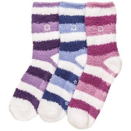 Noble Mount Women's (3 Pairs) Soft Anti-Skid Fuzzy Winter Crew Socks