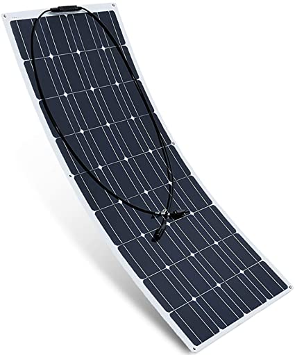 XINPUGUANG Solar Panel Flexible 100w 12V Monocrystalline PV Connector Cable Solar Battery Charger kit for 12V Battery RV Trailer Van Boat Home Charging (100W)…