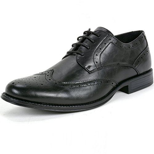 alpine swiss Zurich Mens Dress Shoes Lace Up Brogue Medallion Wing Tip Oxfords