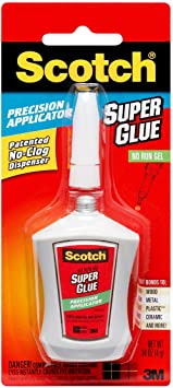 Scotch Super Glue Gel in Precision Applicator.14 Ounces (AD125)