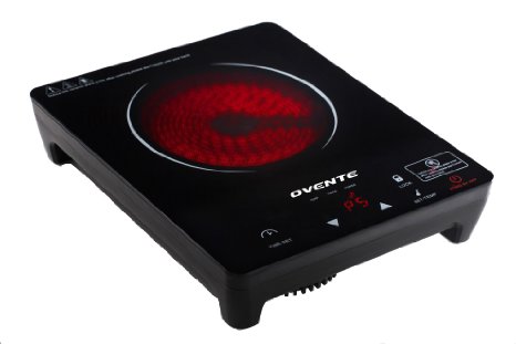 Ovente BG44S Cool Touch Portable Ceramic Infrared Cooktop Burner