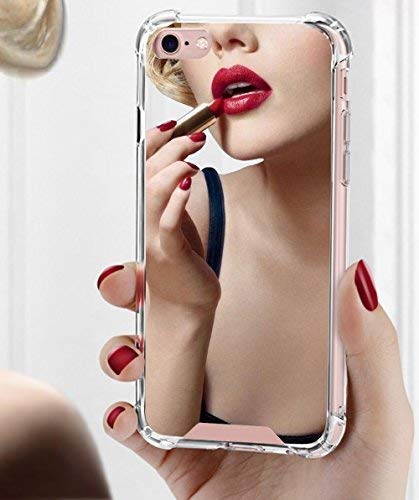 Viromo - Mirror Cases for Apple iPhone 8 / iPhone 7 for Girls Womens - Protective Silicone Slim Case New Rubber Bumper Cool Cute Ultra Thin Shockproof Grip Phone Case Stylish Luxury Silver Back Cover