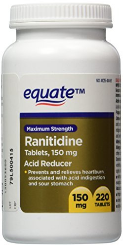 Equate Maximum Strength Acid Reducer Ranitidine Tablets, 150 mg, 220 Ct