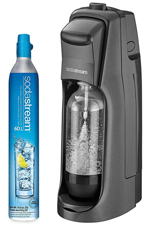 SodaStream Jet Sparkling Water Machine (Black), with CO2 and BPA free Bottle