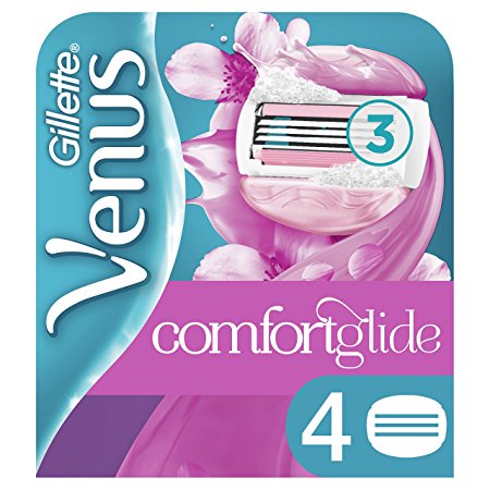 Gillette Venus Comfortglide Spa Breeze 2-in-1 Women's Razor Blades, Pack of 4