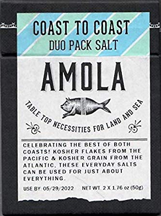 AMOLA SALT TABLE TOP NECESSITIES FOR LAND AND SEA - 5 FLAVORS TO CHOOSE FROM (COAST TO COAST DUO PACK SALT)