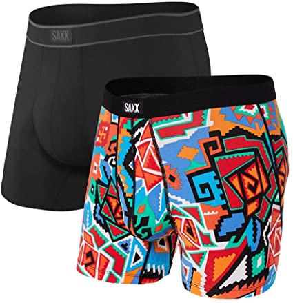 Saxx Underwear Men's Boxer Briefs - Daytripper Boxer Briefs with Built-in Ballpark Pouch Support – Pack of 2, Core