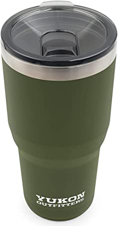 Yukon Outfitters Everyday Outdoor Stainless Steel Drink Beverages Freedom Tumbler, 30 oz, Olive Drab