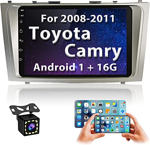 for Toyota Camry 2006 2007 2008 2009 2010 2011 Car Radio, Hikity 9 Inch Touch Screen Android Car Stereo Support GPS Navigation WiFi Connect Bluetooth FM SWC Mirror Link   Backup Camera