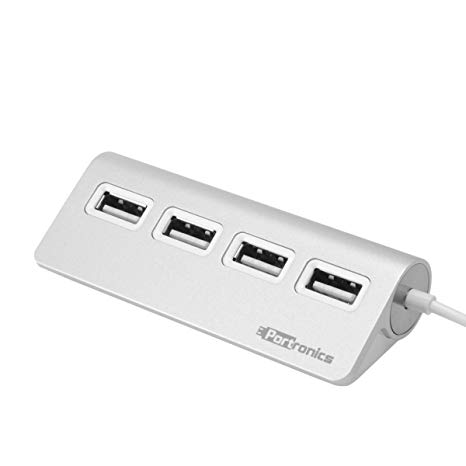 Portronics POR-717 M Port 24 USB 2.0 Aluminium HUB with 4 USB Ports for Mobile Phone and Tablets